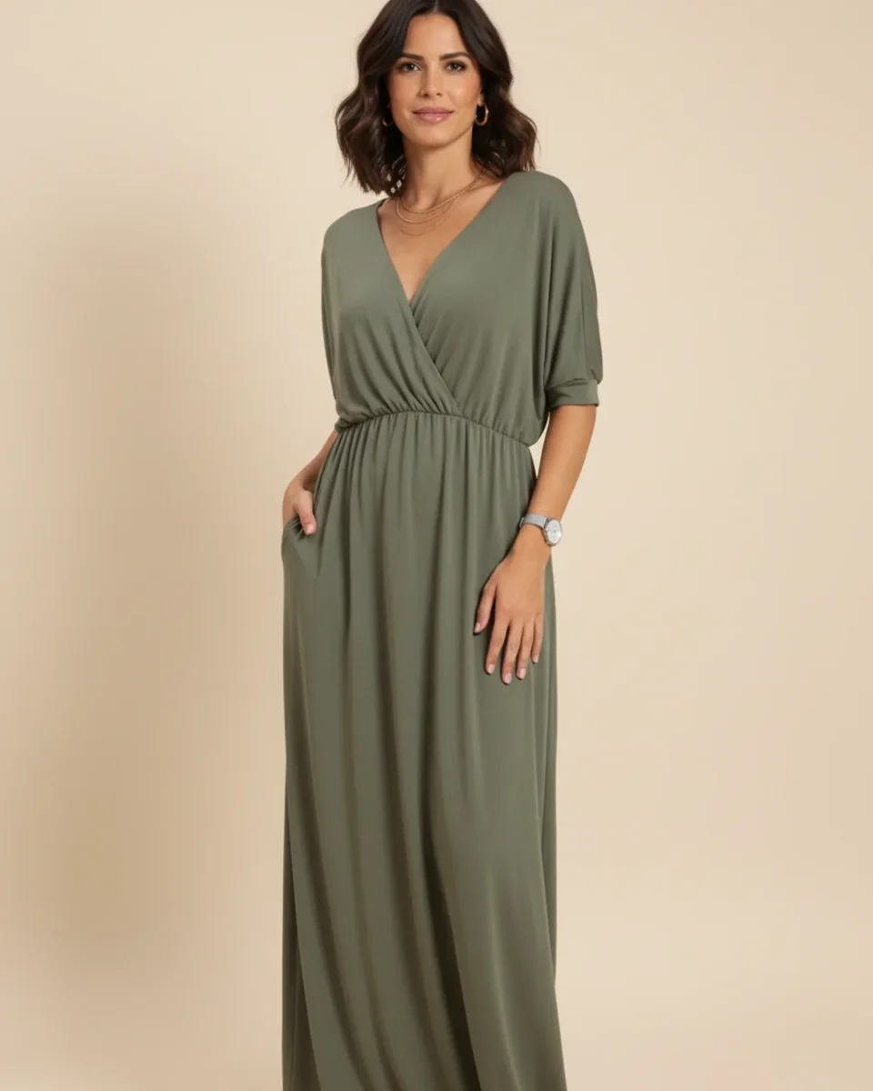 Abito lungo da donna con tasche – Un outfit comodo ed elegante - immagine 5